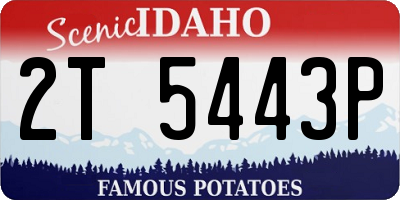 ID license plate 2T5443P