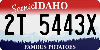 ID license plate 2T5443X