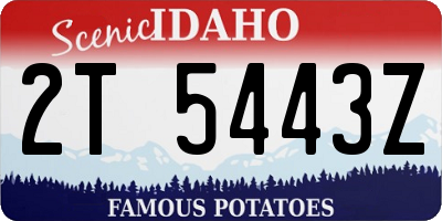 ID license plate 2T5443Z