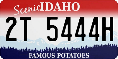 ID license plate 2T5444H
