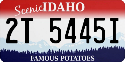 ID license plate 2T5445I