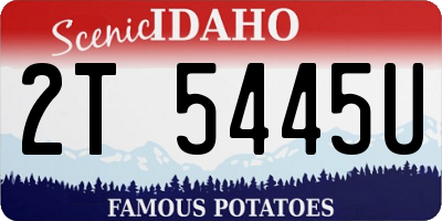 ID license plate 2T5445U