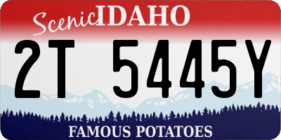 ID license plate 2T5445Y