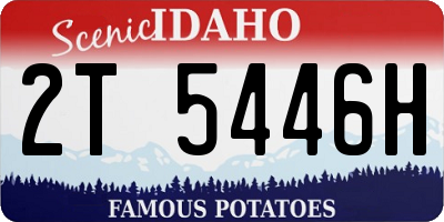 ID license plate 2T5446H