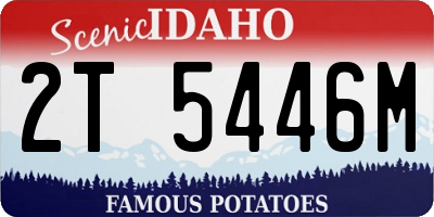 ID license plate 2T5446M