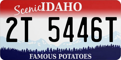 ID license plate 2T5446T