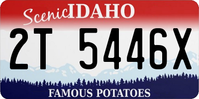 ID license plate 2T5446X