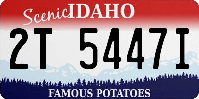 ID license plate 2T5447I