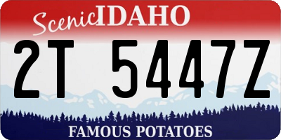 ID license plate 2T5447Z