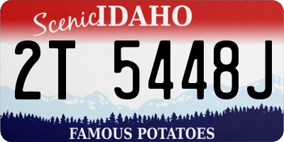 ID license plate 2T5448J