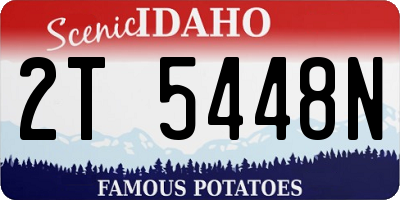 ID license plate 2T5448N