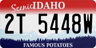 ID license plate 2T5448W