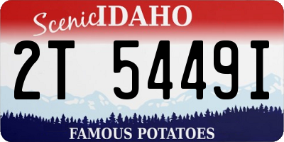 ID license plate 2T5449I