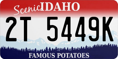ID license plate 2T5449K