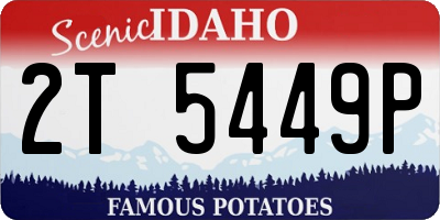 ID license plate 2T5449P