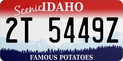 ID license plate 2T5449Z