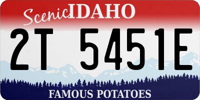 ID license plate 2T5451E
