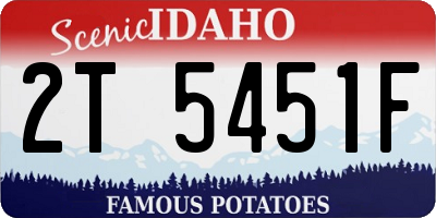 ID license plate 2T5451F
