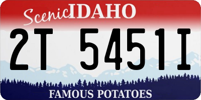 ID license plate 2T5451I