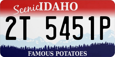 ID license plate 2T5451P