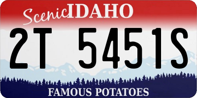 ID license plate 2T5451S