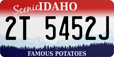 ID license plate 2T5452J