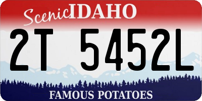 ID license plate 2T5452L
