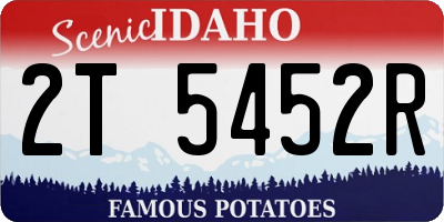 ID license plate 2T5452R