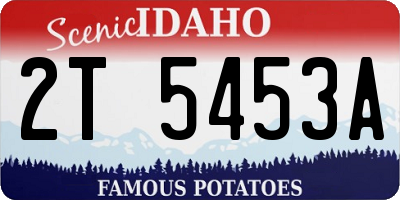 ID license plate 2T5453A