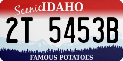ID license plate 2T5453B
