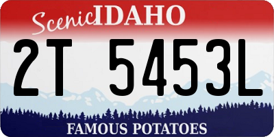 ID license plate 2T5453L