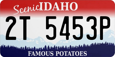 ID license plate 2T5453P