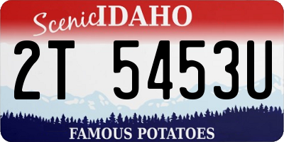 ID license plate 2T5453U