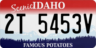 ID license plate 2T5453V