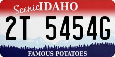 ID license plate 2T5454G