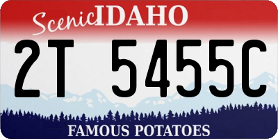 ID license plate 2T5455C