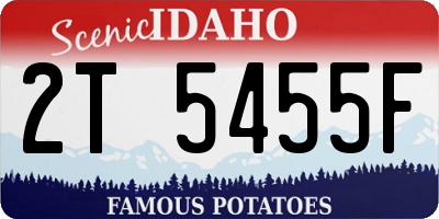 ID license plate 2T5455F