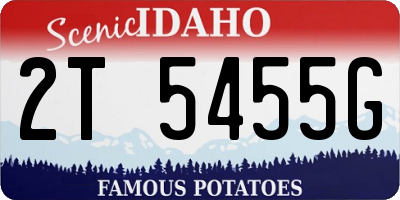 ID license plate 2T5455G