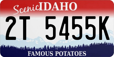 ID license plate 2T5455K