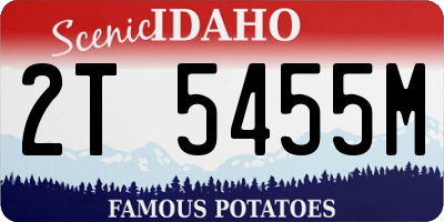 ID license plate 2T5455M