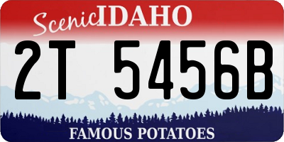 ID license plate 2T5456B
