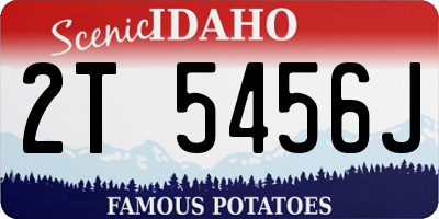 ID license plate 2T5456J