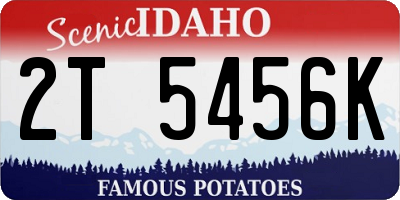 ID license plate 2T5456K