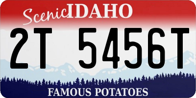 ID license plate 2T5456T