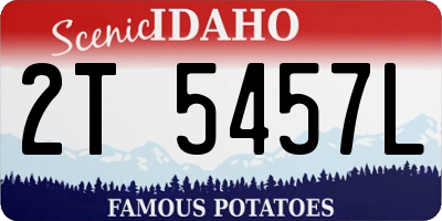 ID license plate 2T5457L