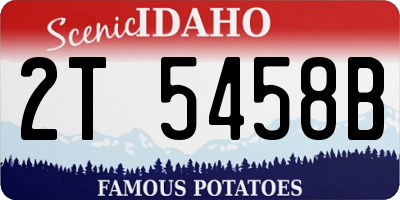 ID license plate 2T5458B