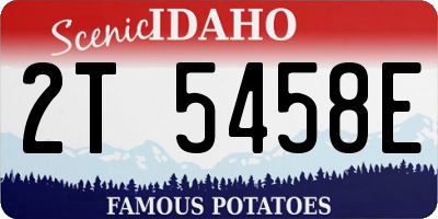 ID license plate 2T5458E