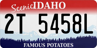 ID license plate 2T5458L