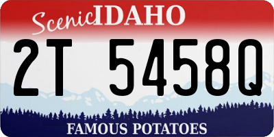ID license plate 2T5458Q