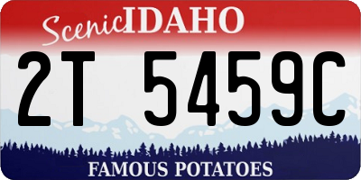 ID license plate 2T5459C